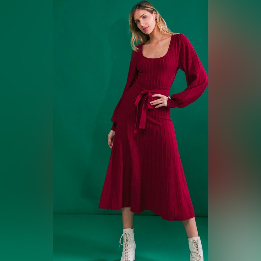 Burghandy sweater dress
